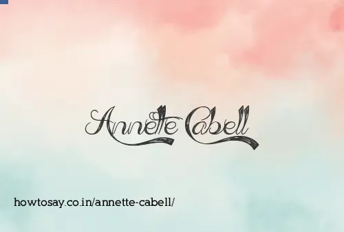 Annette Cabell