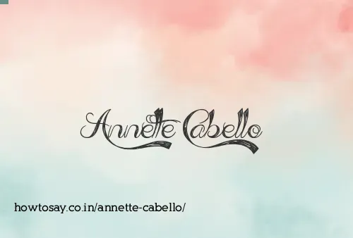 Annette Cabello