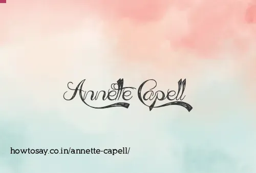 Annette Capell