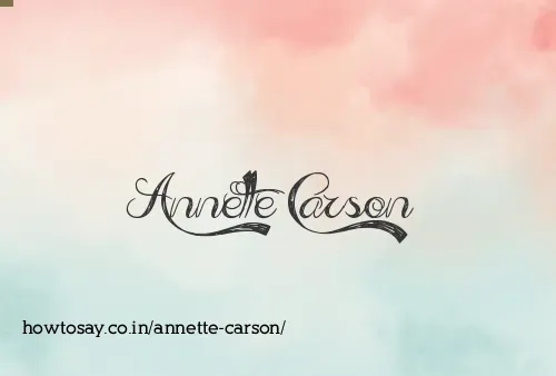 Annette Carson
