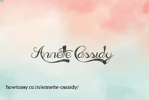 Annette Cassidy