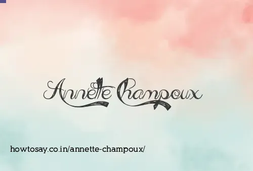 Annette Champoux