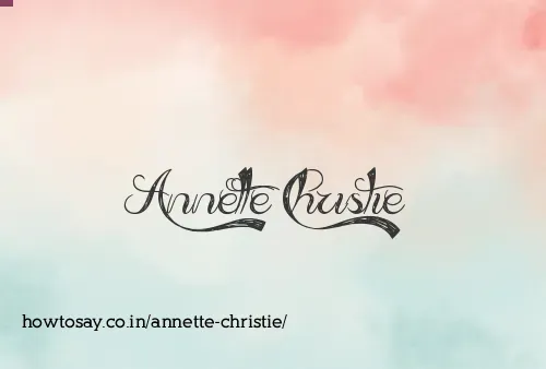 Annette Christie