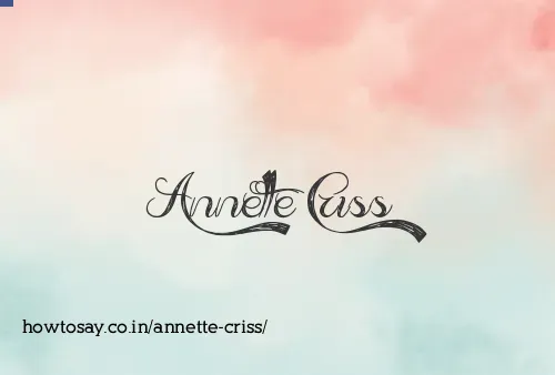 Annette Criss