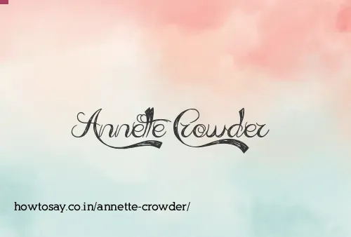 Annette Crowder