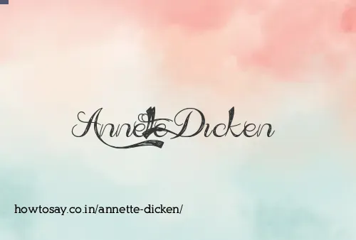 Annette Dicken
