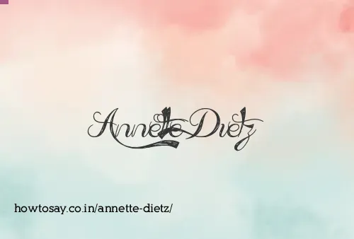 Annette Dietz