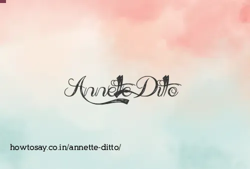 Annette Ditto