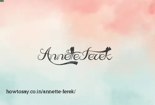 Annette Ferek