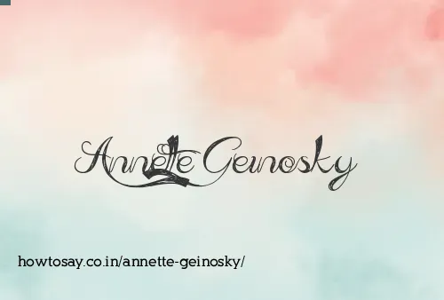 Annette Geinosky