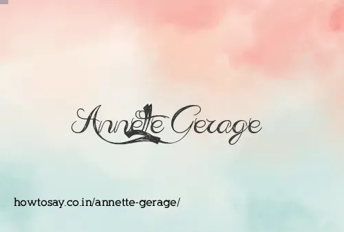Annette Gerage