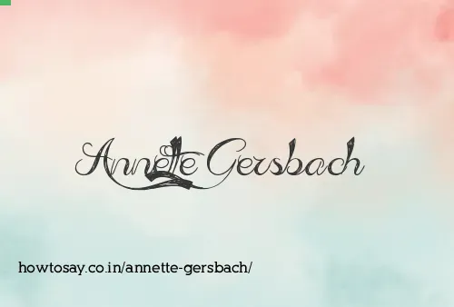 Annette Gersbach