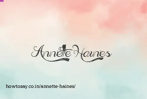 Annette Haines