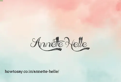 Annette Helle