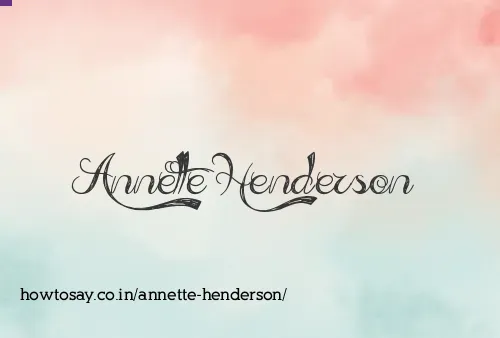 Annette Henderson