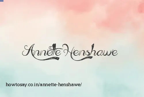 Annette Henshawe