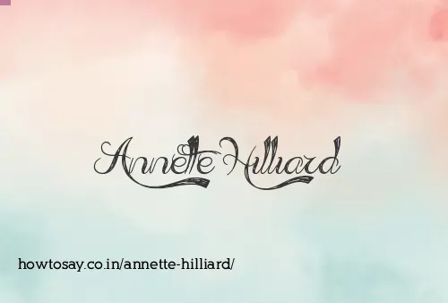 Annette Hilliard