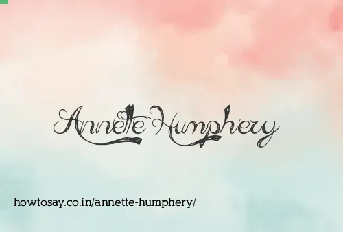 Annette Humphery