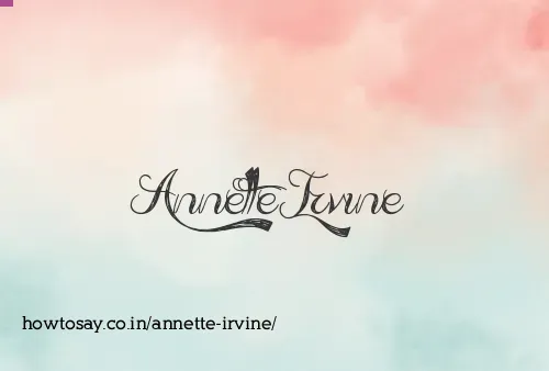 Annette Irvine