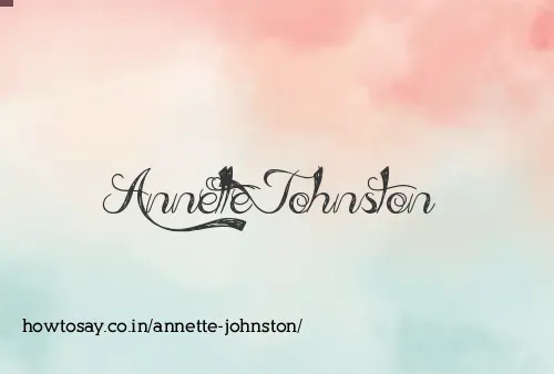 Annette Johnston