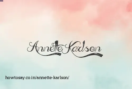Annette Karlson
