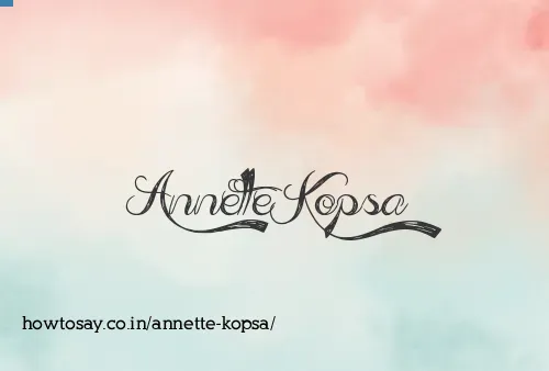 Annette Kopsa