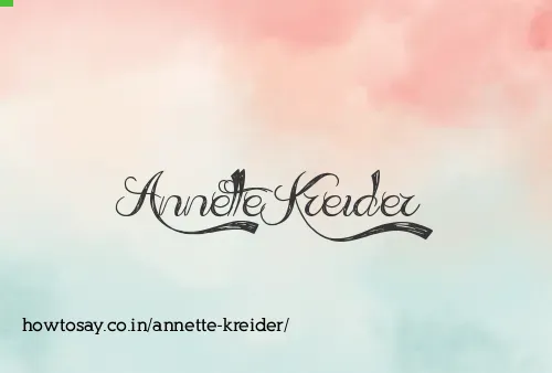 Annette Kreider