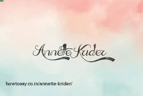 Annette Krider