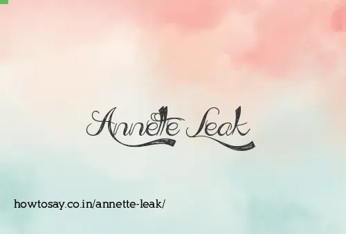 Annette Leak