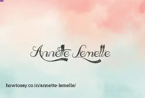 Annette Lemelle