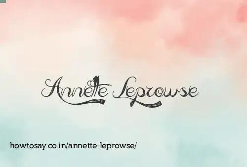 Annette Leprowse
