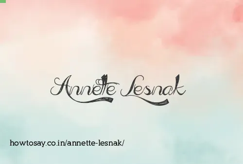 Annette Lesnak