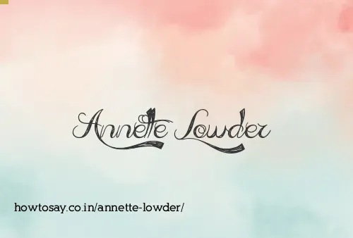 Annette Lowder