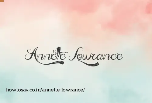 Annette Lowrance