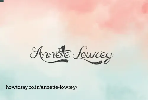 Annette Lowrey