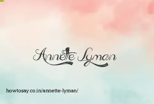 Annette Lyman