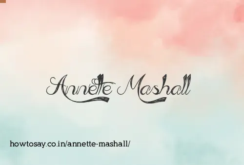 Annette Mashall