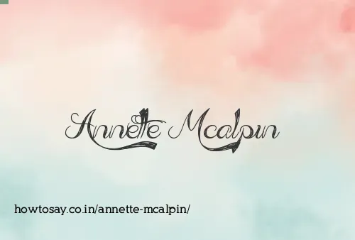 Annette Mcalpin