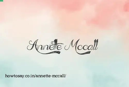 Annette Mccall