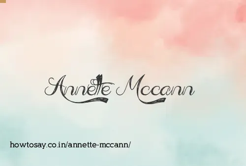 Annette Mccann