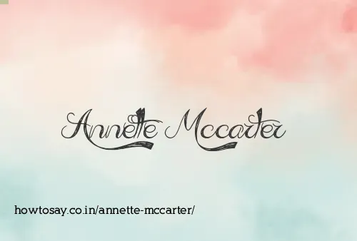 Annette Mccarter
