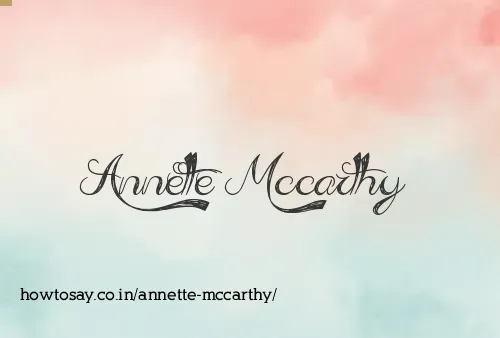 Annette Mccarthy