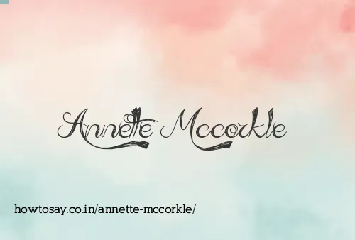 Annette Mccorkle