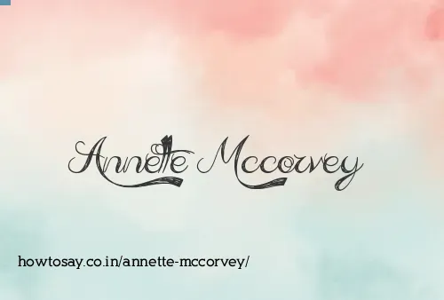 Annette Mccorvey