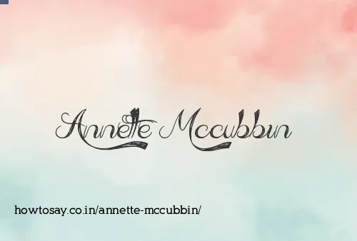 Annette Mccubbin
