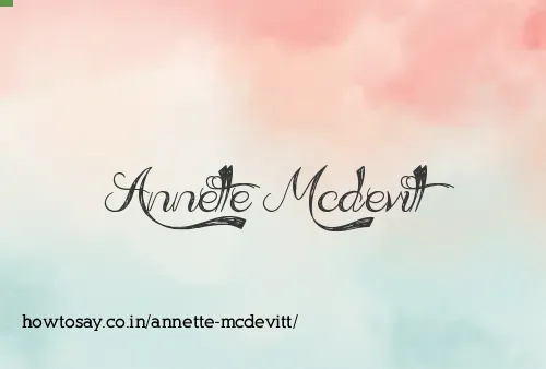 Annette Mcdevitt