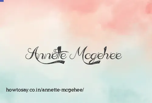 Annette Mcgehee