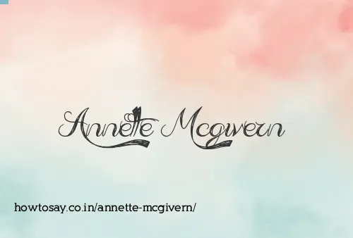 Annette Mcgivern