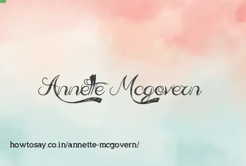 Annette Mcgovern