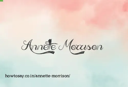 Annette Morrison